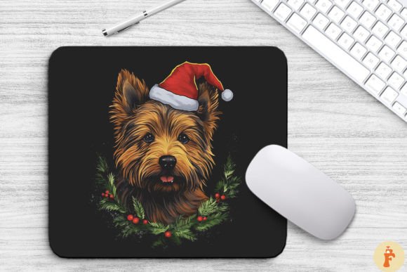 Christmas Australian Terrier Mouse Pad – A Designer’s First Take