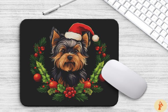 Christmas Yorkshire Terrier Mouse Pad – A Designer’s Take
