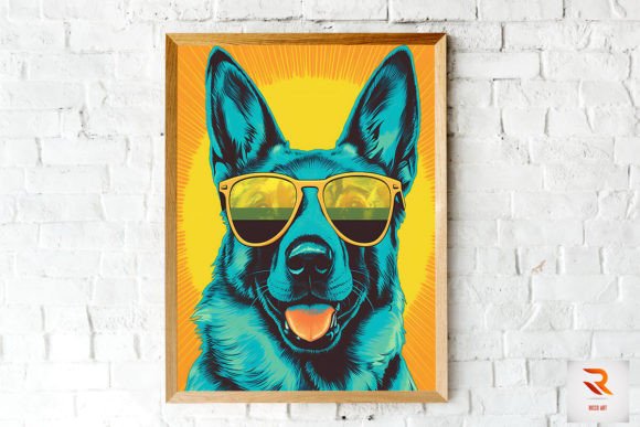 Colorful Surrealism German Shepherd: A Designer’s Review