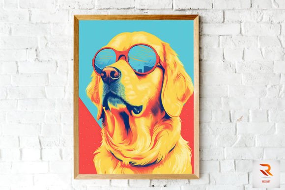 Colorful Surrealism Golden Retriever Review