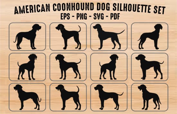 Coonhound Dogs Vector Silhouette Bundle Review