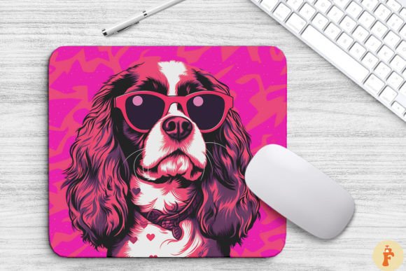 Cute Pink King Charles Spaniel Mouse Pad Design Review