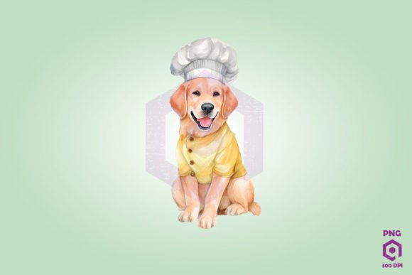 Golden Retriever Wearing Chef Suit: A Design Worth Stitching
