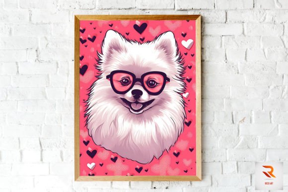 Pomeranian Pink Glasses Wall Art Review