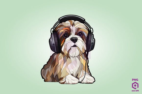 Shih Tzu Wearing Headphones: An Embroidery Design Review